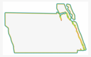 A Rainbow Outline Around A Map Of Martin