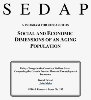 Policy Change In The Canadian Welfare State - Bcrp