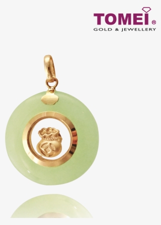 Tomei Rose Gold 750 "money Bag" Nephrite Jade Dancing - Tomei Jewellery