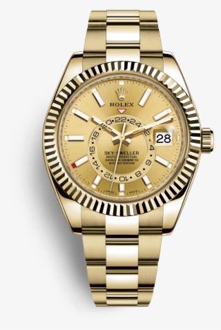 Sky-dwelleroyster, 42 Mm, Yellow Gold - Rolex Sky Dweller Silver Dial
