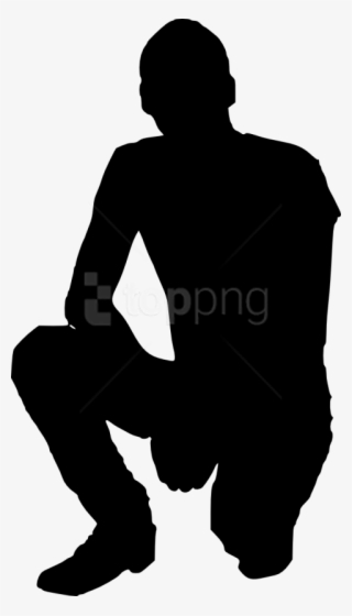 Free Png Man Silhouette Png - Man Silhouette Kneeling