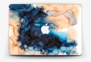 Blue & Orange Color Splash - Watercolor Paint