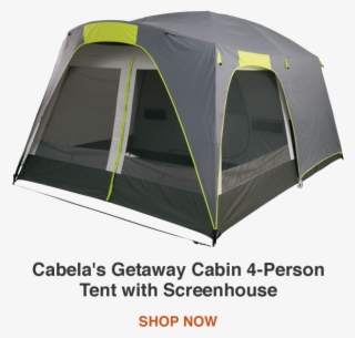 Cabela S Getaway Cabin Person With Screenhouse - Cabela's Getaway Cabin 8 Person Tent