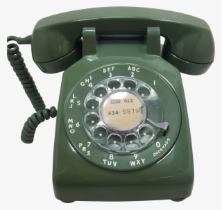 Moss Green 1966 We Rotary Dial Phone Modular - Model 500 Telephone