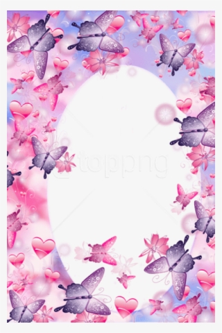 Free Png Best Stock Photos Cute Pink And Purple Butterfly - Pink And Purple Frames
