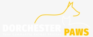 Inverted White Dorchester Paws Logo - Graphic Design