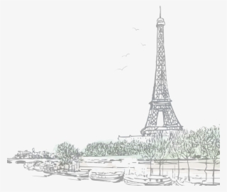 Drawn Eiffel Tower Landmark - Vẽ Tháp Paris