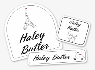 Parisianne School Labels With Paris Eiffel Tower - Hearing Aid