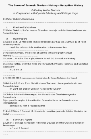 Collequium Biblicum Lovaniense 2014 Table Of Content - Clinical Documentation Nurse Specialist Resume