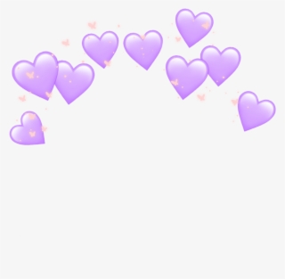 Heart Hearts Crown Emoji Tumblr Purple Heart Crown - Txt