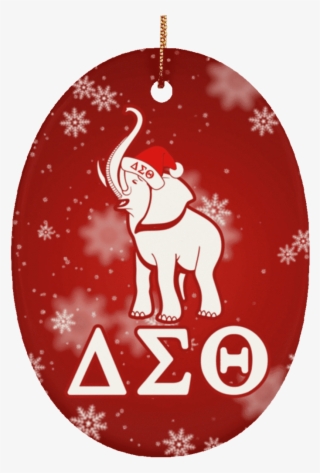Delta Sigma Theta Oval Ornaments - Illustration