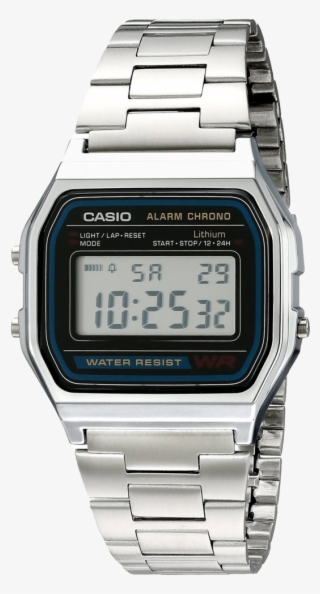 A158wa-1cr Casio Silver & Black Unisex Digital Retro - G Shock Metal Digital