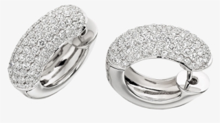 Diamond Earrings In 18ct White Gold With Round Brilliant - Cercei Din Aur Alb