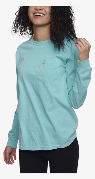 Pigment Dyed Long Sleeve Pocket T-shirt - Girl