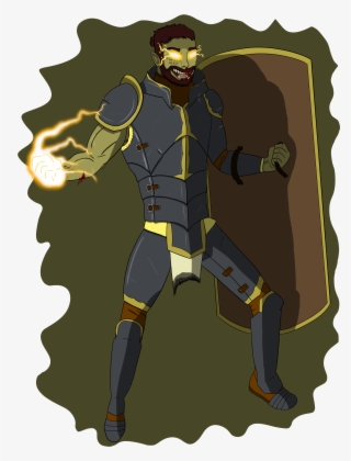 [art] Eli Stross, 'quarter'-orc Fighter 2, Divine Soul - Cartoon