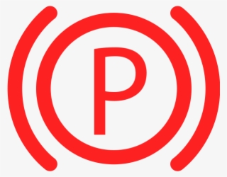 Hand Brake / Parking Break Symbol In Red - Dashboard Parking Brake Symbol