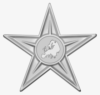 Euro Barnstar Hires Silver - Gold Clipart Stars