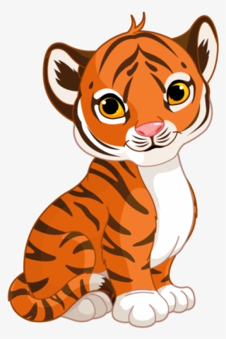 Tigre Dessin Png - Cute Cartoon Tiger Cub