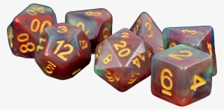 Mdg Resin Die Set Red Pearl Swirl Png Koplow D20 Pearl - Dice Game