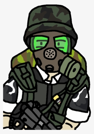 Gas Mask Clipart Template Ww2 - Cartoon Gas Mask Soldier