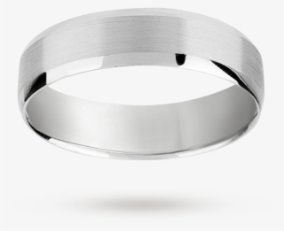 Men Silver Ring - 6mm Palladium Wedding Band