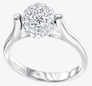Spinning Crystal Ball On Sterling Silver Ring