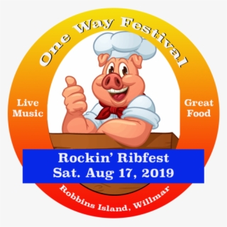 One Way Festival Rockin Ribfest - Cartoon