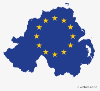 Eu Flag - Northern Ireland Map Vector