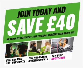 Buzz Gym Save £40 Offer - Poster