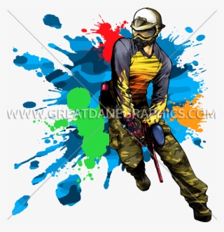 Splatter Production Ready Artwork For T Shirt - Invitation Card Team Building Paintball