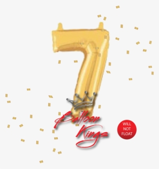 14in Gold Number 7 14in Gold Number - Calligraphy