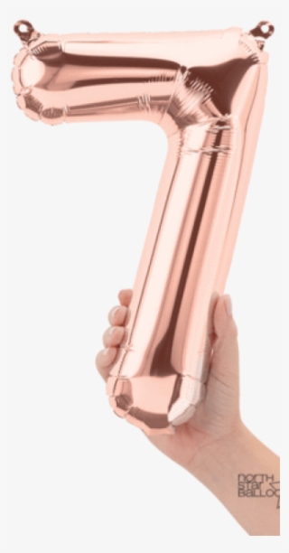16" Rose Gold 7 Number Balloon - 7 Number Balloons