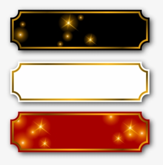 Label Png Images - Vector Gold Name Plate Png