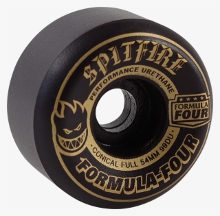 Spitfire F4 99a Conical Full 54mm Blackout Bronze Wheels - Conical Full Blackout Spitfire 53mm Silver