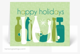 M#century Modern Retro Holiday Card - Glass Bottle
