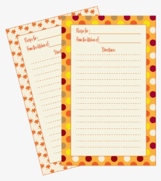 Thanksgiving Recipe Card Template 151737 - Paper