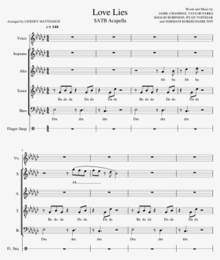 Love Lies - Satb Acapella - Sheet Music