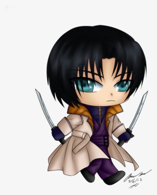 Chibi Version Of Aoshi Shinomori Inversa, Rurouni Kenshin, - Cartoon