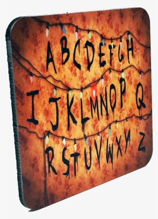 Stranger Things Alphabet Wall Drink Coaster - Illustration