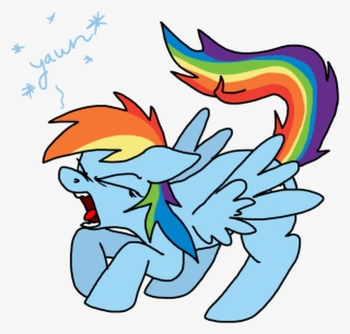 Anyponedrawn, Cute, Rainbow Dash, Safe, Sleepy, Solo, - Cartoon