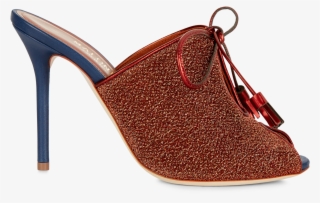 Rust Lurex Rust Mirror Nappa Navy Nappa - Basic Pump