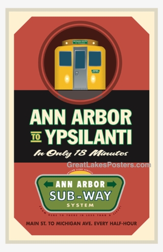 Great Lakes Posters Ann Arbor Ypsilanti Subway Poster