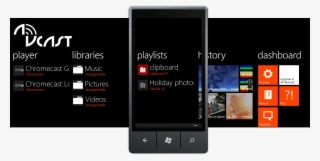 Av Cast Controls Playback, Lists Servers, Media History - Smartphone