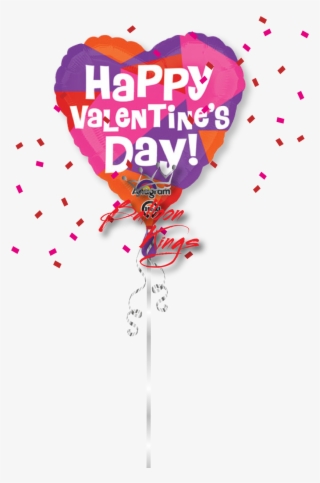 Happy Valentines Day Color Block - Happy Valentines Day Balloon Png