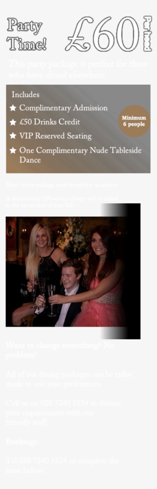 60 Menu Str-1 - Bachelorette Party