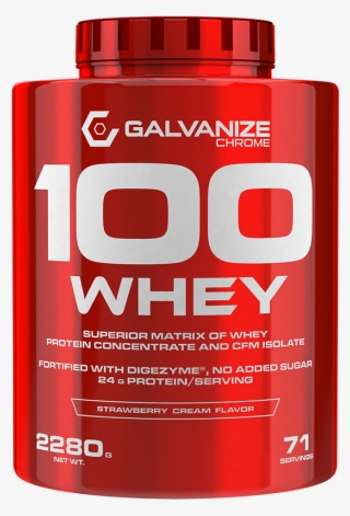 100 Whey Strawberry Cream 2280g - Galvanize Nutrition