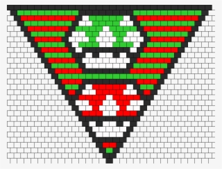 Mario Mushroom Bandana Bead Pattern - Bruges