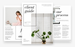 Client Welcome Packet Guide Onboarding Window Upholstery - Brochure