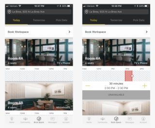 Booking A Conference Room From The Book Space Tab - Website