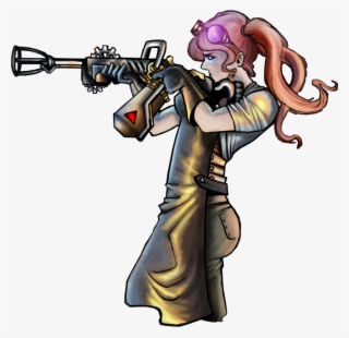 Emmaline Sights Her Gun Design - Cartoon